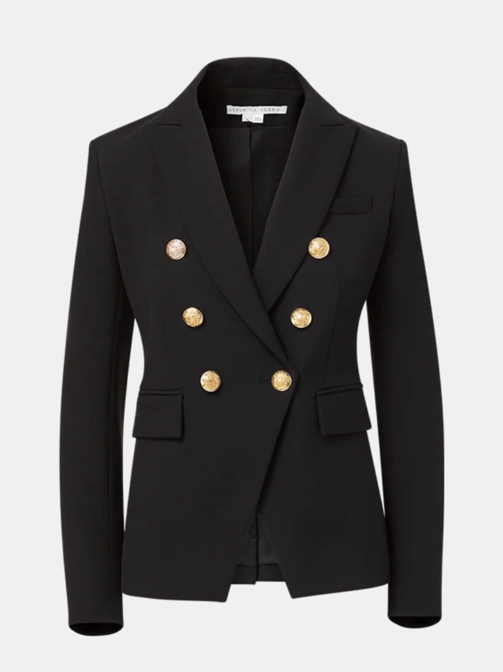 Miller Dickey Jacket
Black Flap-Pocket Double-Breasted Blazer
